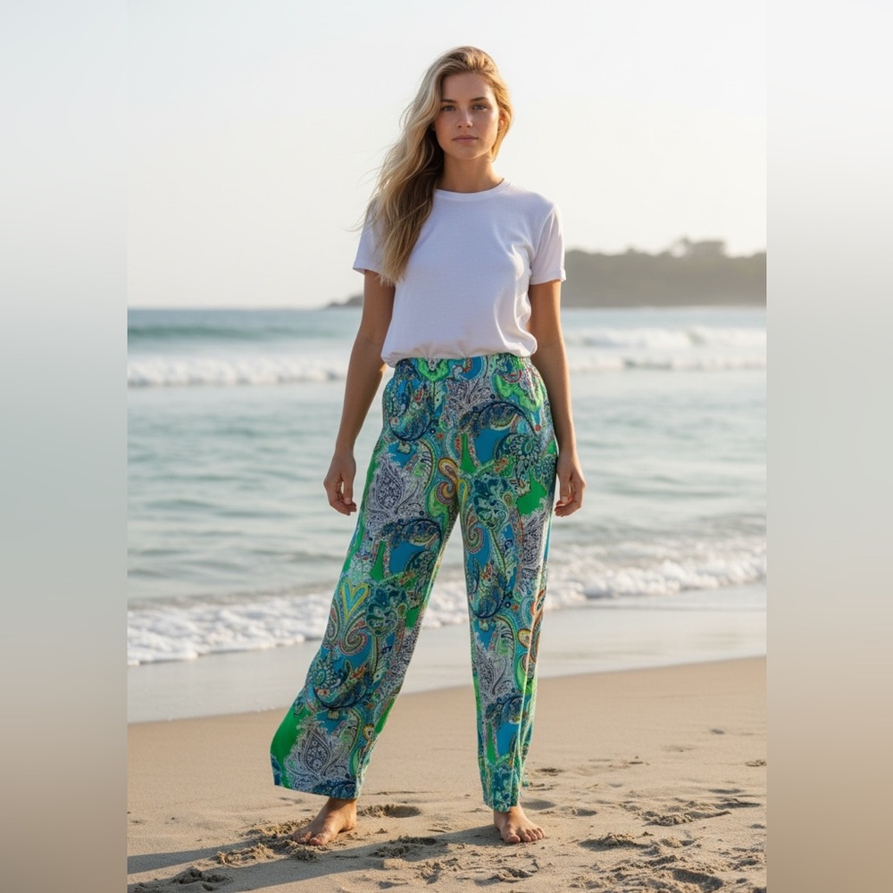 Lauren RL Paisley Print Pants, EUC